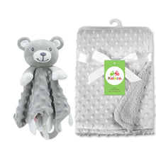 Personalized Newborn Baby Blanket with Name Custom Stroller Sleeping Dolls Animal Security Towel Gift Set for Baby Shower Gifts