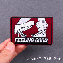 Animal Embroidered Patches For Clothing Hip Hop Patch Iron On Patches On Clothes Punk Embroidery Patch Hook Loop Stickers Badges