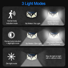 1/2/4/6Pcs 100 LED Wall Lights Outdoor Solar Lamp PIR Motion Sensor