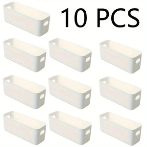 10pcs multifunctional storage box durable large-capacity desktop