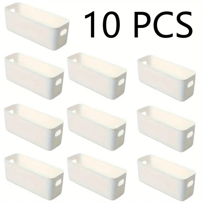10pcs multifunctional storage box durable large-capacity desktop