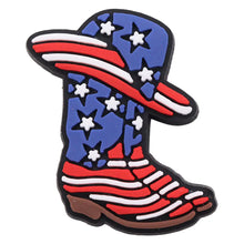 1-19Pcs Rainbow Star Eagle PVC Garden Shoe Charms USA Statue of Liberty Designer Accessories Fit Adult Backpack