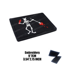 Pirate Flags Jolly Roger Black Beard Edward Teach Tactical Patch Hook & Loop Blackbeard Skull Heart Embroidered Badge Emblem