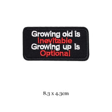 DIY Black White Words Letter Patches For Clothing Embroidered Badge Rock Hippie Iron On Clothes Sticker Badge Appliques Stripes