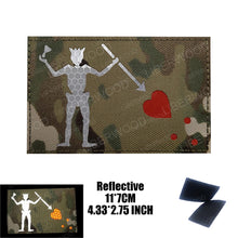 Pirate Flags Jolly Roger Black Beard Edward Teach Tactical Patch Hook & Loop Blackbeard Skull Heart Embroidered Badge Emblem