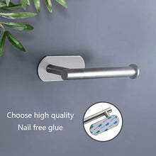 1pc Stainless Steel Paper Towel Holder No Punch Wall Mount Paper Roll