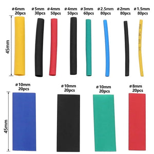 530Pcs Electrical Tape Heat Shrink Tube Kit Shrinking Assorted