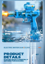 Simulated Firing and Recoil Electric Water Gun Toys Children Automatic Sensor Lights Water Pistol Summer Outdoor Beach Kids Toy