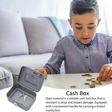 Lockable Money Safe Box with Key Metal Cash Box Portable Piggy Bank