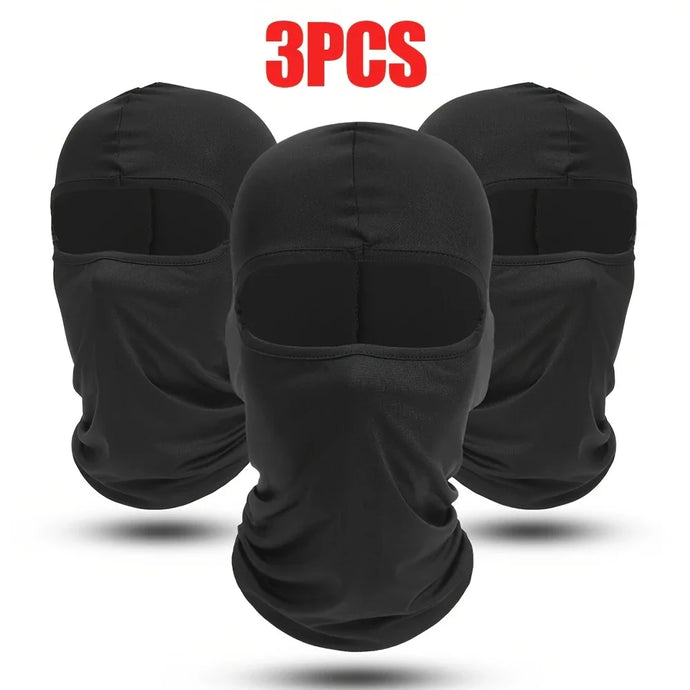 3 Pieces Quick-dry Balaclava Sports Full Face Mask Soft Breathable