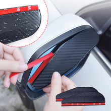 2PCS Car Rearview Mirror Rain Eyebrow Carbon Fiber Sun Visor Shade
