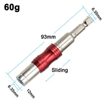 1PC Red Curved Hexagonal Handle Directional Extension Rod Magnetic