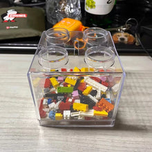 Building Block Toy Storage Box Transparent Plastic Block-Shaped Piggy