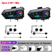 1/2Pcs Y10 Motorcycle Intercom Bluetooth Headset 300M Helmet Moto