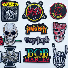 Punk Rock BAND Roll Patches Iron On Patch Sewing On Embroidered Applique Clothes Garment Apparel Accessories clothing DIY
