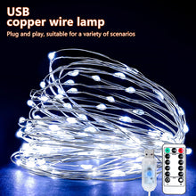 5M/10M/20M USB LED String Lights Copper Silver Wire Garland Light