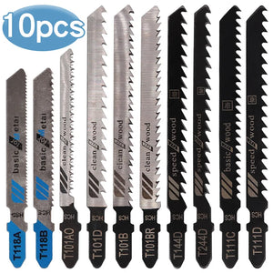10Pcs  Metal Fine Tooth Scroll Saw Blades for Aluminum Woodworking -
