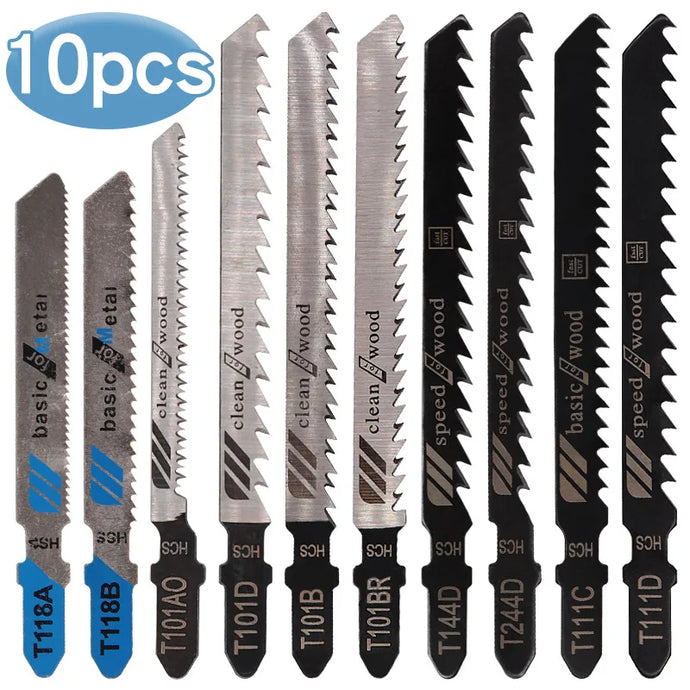 10Pcs  Metal Fine Tooth Scroll Saw Blades for Aluminum Woodworking -