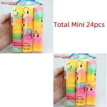 12/24pcs Rainbow Magic Springs Circle Toys Gradient Color Fingertip