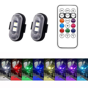 2/4/6x Wireless Remote Control Car LED Light, Multi-mode Car Warning