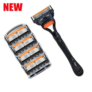 4/12/24 Pcs 5-layer Men's Razor Fusion Pro Power Shaving Shaver Male