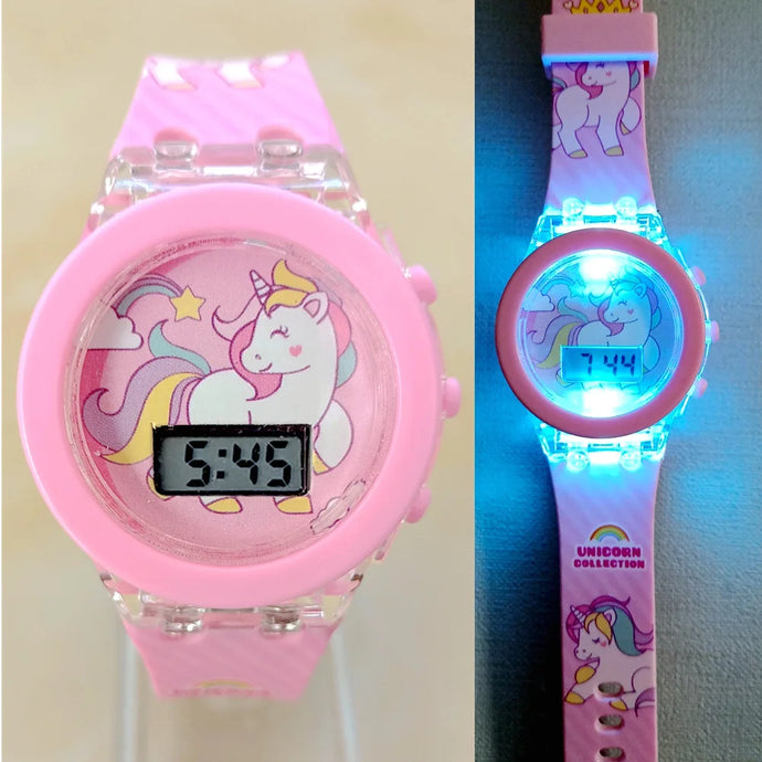 Cartoon unicorn Children Watches for kids Collection Digital