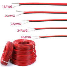 2 Pin Electrical Wire Tinned Copper 18/20/22/24/26 AWG insulated PVC