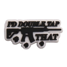 1pcs US Air Force Gun Aim High Take America Back PVC Sandals Shoes Decoration Buckle Clog Charms Accessories Adult Unisex Gift