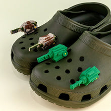 1/6pcs 3D Shoe Charms Tank Guns Shoe Clips Decorations  Buckle Pins for Sneakers Gatling Slippers Accessories for Boys
