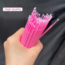 100Pcs Eyelash Cleaning Brush Lash Extension Micro Cotton Swab