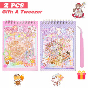 20Pcs 20in1 3D Cartoon Sticker Book | DIY Scenes Creative Gift for