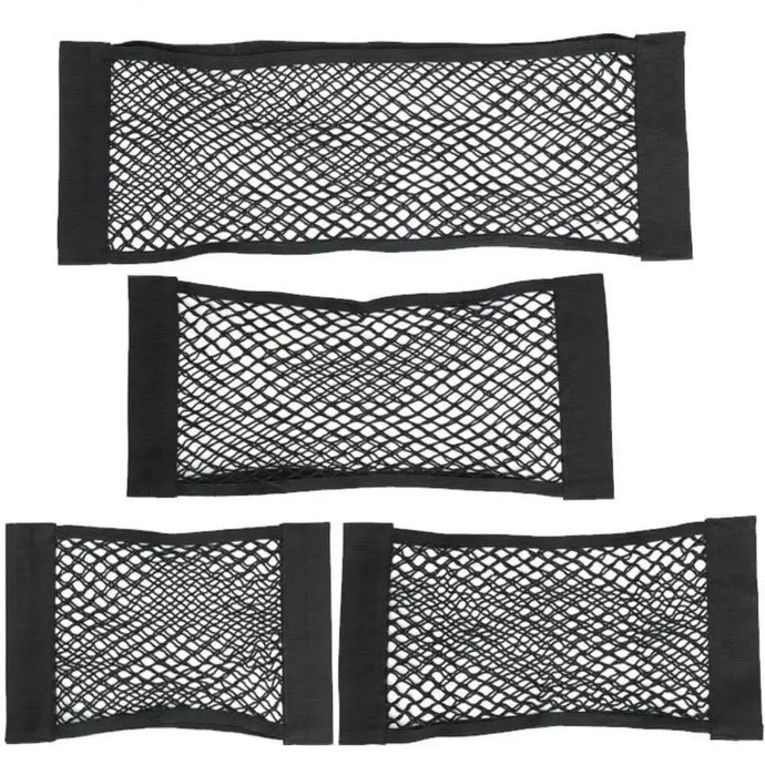 Car Back Rear Mesh Trunk Seat Elastic String Net Magic Sticker