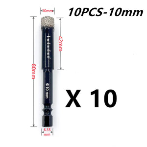 5-16mm Hexagonal Shank Brazed Dry Ceramic Tile Drill Bit Marble