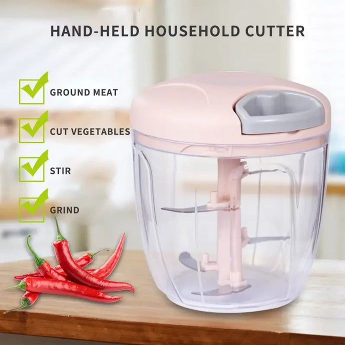 1pc Pink/Blue 500ML/900ML Household Kitchen Garlic Chopper Mashed Hand