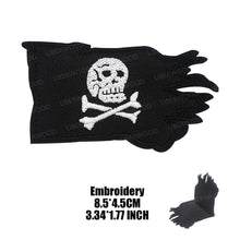 Pirate Flags Jolly Roger Black Beard Edward Teach Tactical Patch Hook & Loop Blackbeard Skull Heart Embroidered Badge Emblem