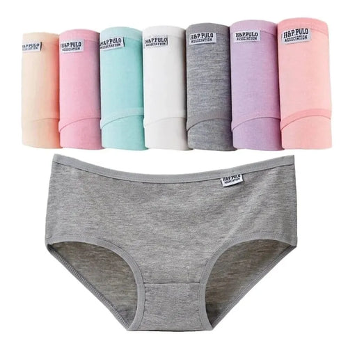 7Pcs/Lot Women's Panties Plus Size Underwear Cotton Briefs Girls Soft