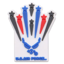 1pcs US Air Force Gun Aim High Take America Back PVC Sandals Shoes Decoration Buckle Clog Charms Accessories Adult Unisex Gift