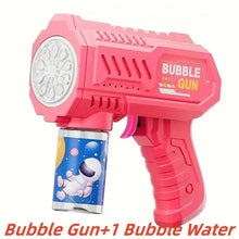 10 Holes Kids Bubble Gun Toys Rocket Soap Bubbles Machine Gun Shape