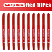 5/10 Pcs Twin Tip Permanent Marker Black/Blue/Red Oil Marker Pen Fine