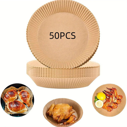 100Pcs Air Fryer Baking Paper Liner Oil-proof Disposable Parchment