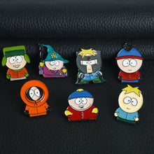 7pcs/set Cartoon TV Movie Cartman Figure Badges Lapel Pins for