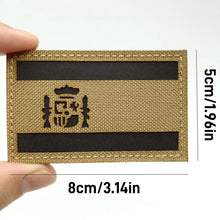 1pc Spain Flag Patch Tactical Reflective Military Tactical Morale Patches, Durable Hook and Loop Fastener