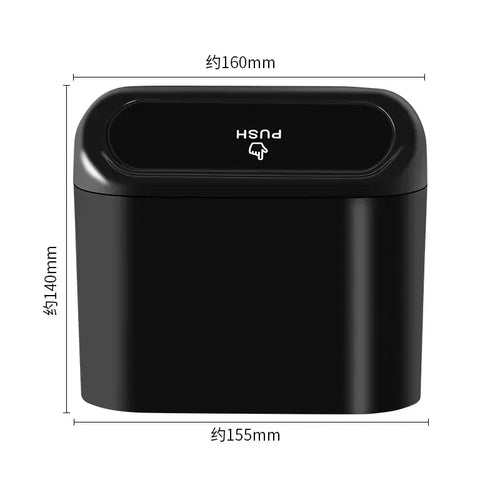 Wholesale Portable Plastic Car Storage Box Car Trash Can With Lid
