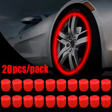 1-20PCS Luminous Car Tire Valve Cap Fluorescent Night Glowing Decor
