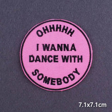 Warning Letters Embroidery Patches For Jeans Good Vibes Iron On patch Thermoadhesive Patches For Clothes Applique Stickes Logo