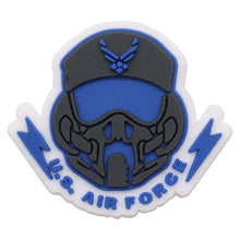 1pcs US Air Force Gun Aim High Take America Back PVC Sandals Shoes Decoration Buckle Clog Charms Accessories Adult Unisex Gift