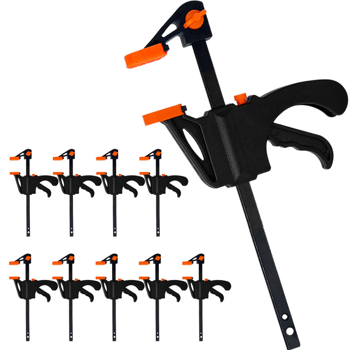 4' Woodworking Clamp 1/2Pcs Set Fixed Type Quick Ratchet Release Speed