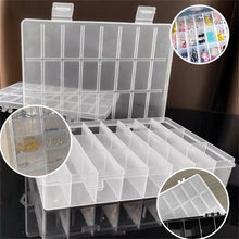 1Pack Plastic Storage Box 24 Grids Clear Plastic Organizer Box