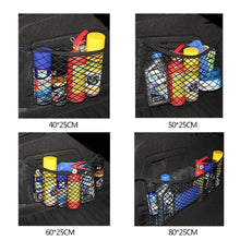 Car Back Rear Mesh Trunk Seat Elastic String Net Magic Sticker