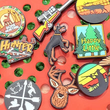 1-10Pcs Deer Gone Munting PVC Shoe Charms Gun Hunter Garden Clog Buckle Decorations For Kids Holiday Present